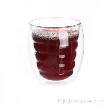 Tasses à café en verre Nouveau design en verre borosilicaté résistant à la chaleur
